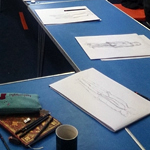 Participants change drawings during the workshop